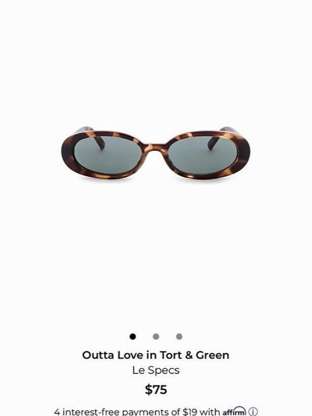 Le Specs Outta Love Tort & Green Sunglasses